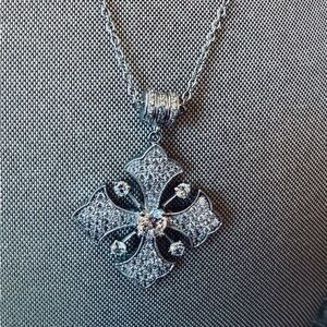 Esposito Magnetic Silver Necklace with Four Interchangeable Pendants 17”